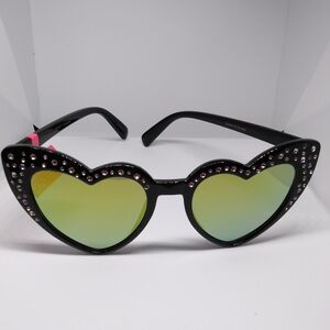 Betsey Johnson Black Crystal Frame Sunglasses NWT